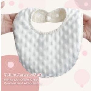 🆕 Minky Dot Muslin Baby Bibs 8 Pack (0 36 Months)